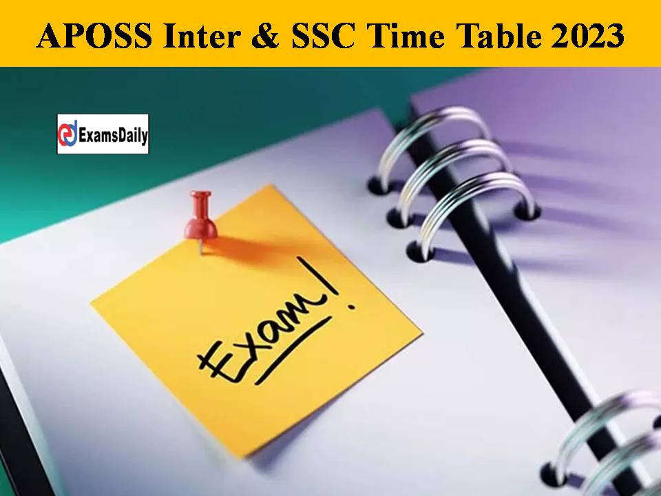 APOSS Inter & SSC Time Table 2023