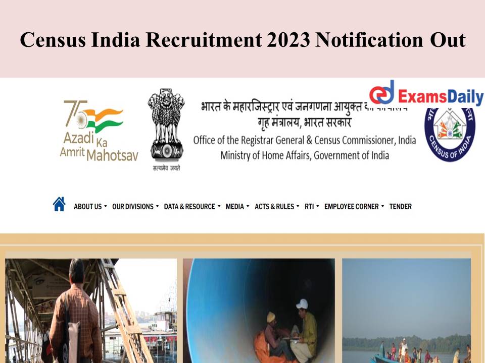 Census India Recruitment 2023 Notification Out