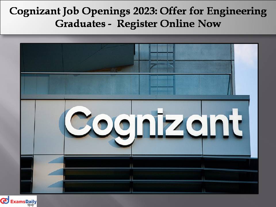 Cognizant Job Openings 2023