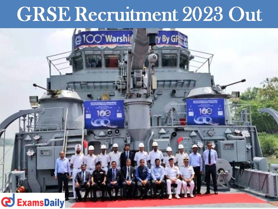 GRSE Recruitment 2023 Out