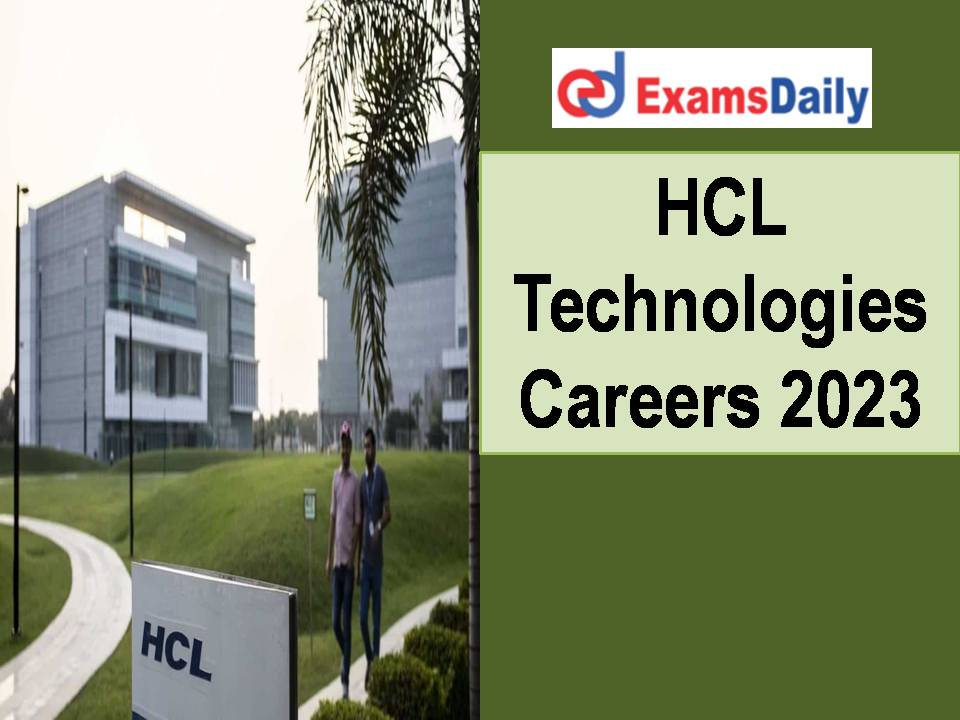 HCL Technologies Careers 2023