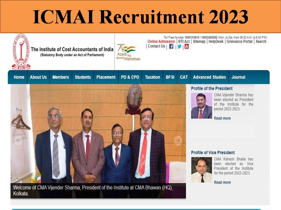 ICMAI Recruitment 2023