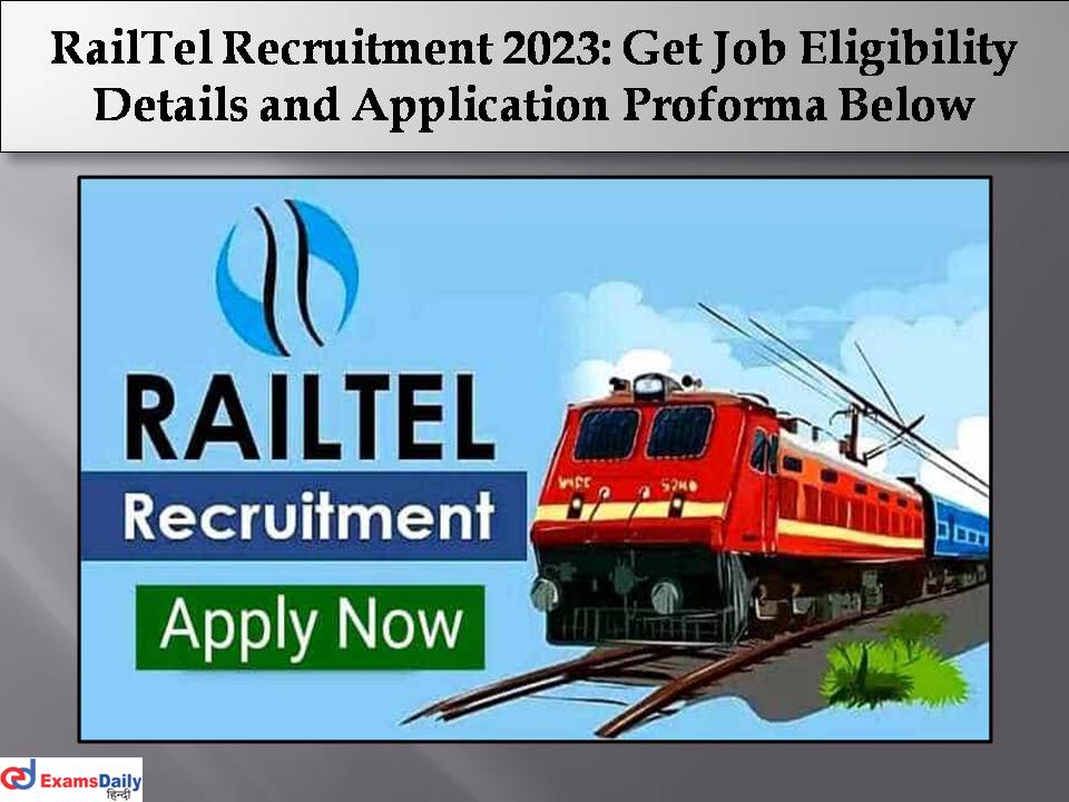 RailTel Recruitment 2023