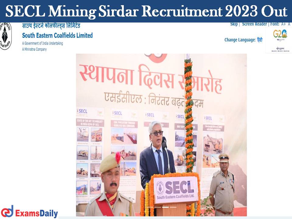 SECL Recruitment 2023 Notification Out