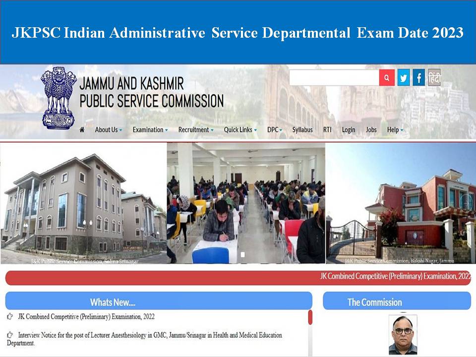 JKPSC Indian Administrative Service Departmental Exam Date 2023