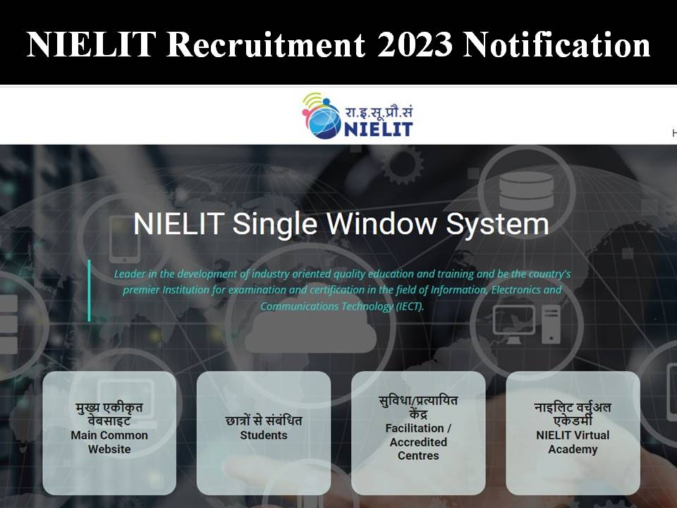 NIELIT Recruitment 2023 Notification