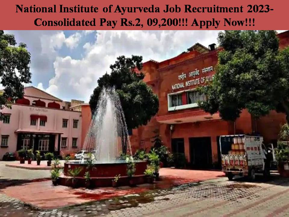 National Institute of Ayurveda Job Recruitment 2023